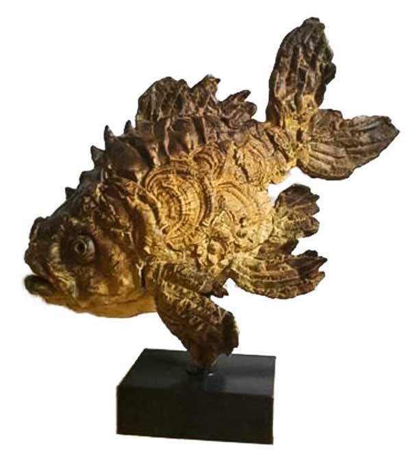 Pieter Vanden Daele Bronze Fisch „Valerius“ in Bad Homburg