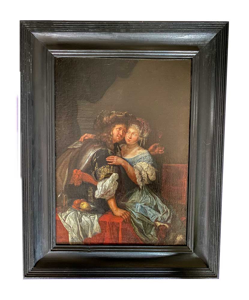 Jacob Toorenvliet Gemäldepaar Leidener Feinmalerei in Bad Homburg